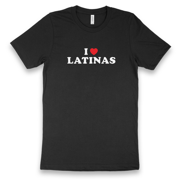 'I ❤️ Latinas' Men's T-Shirt - Black - Premium Ring-Spun Cotton