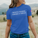 'Benito Makes America Great' Unisex T-Shirt - Blue - Premium Heavy Weight Cotton