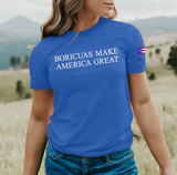 'Boricuas Make America Great' Unisex T-Shirt - Blue - Premium Heavy Weight Cotton