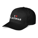 'I ❤️ Latinas' Dad Hat - Unisex - Black - Premium Chino Twill