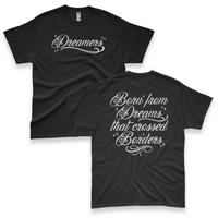 'Dreamers: Born From Dreams That Crossed Borders' Unisex T-Shirt - Black - Premium Cotton