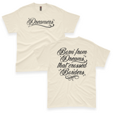 'Dreamers: Born From Dreams That Crossed Borders' Unisex T-Shirt - Ivory - Premium Cotton