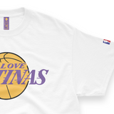 'I Love Latinas' Basketball Team Inspired Unisex T-Shirt - White - Premium Cotton