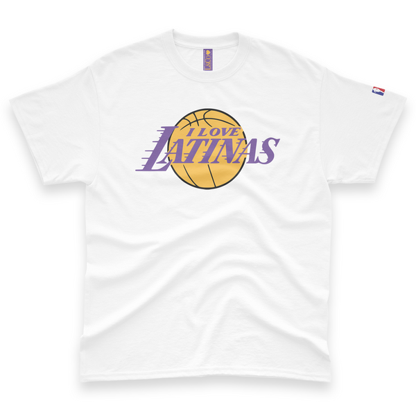 'I Love Latinas' Basketball Team Inspired Unisex T-Shirt - White - Premium Cotton