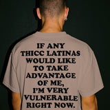 'I'm Very Vulnerable' *Thicc Latinas Version* Men's T-Shirt - Mocha - Premium Heavy Weight Cotton