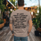 'I'm Very Vulnerable' *Thicc Latinas Version* Men's T-Shirt - Mocha - Premium Heavy Weight Cotton