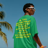 'I'm Very Vulnerable' *Brasilieras Version* Men's T-Shirt - Green - Premium Heavy Weight Cotton