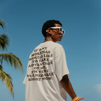'I'm Very Vulnerable' *Morenas Version* Men's T-Shirt - Sand - Premium Heavy Weight Cotton