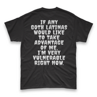 'I'm Very Vulnerable' *Goth Latinas Version* Men's T-Shirt - Black - Premium Heavy Weight Cotton