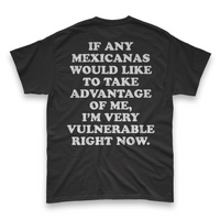 'I'm Very Vulnerable' *Mexicanas Version* Men's T-Shirt - Black - Premium Heavy Weight Cotton