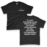 'I'm Very Vulnerable' *Colombianas Version* Men's T-Shirt - Black - Premium Heavy Weight Cotton