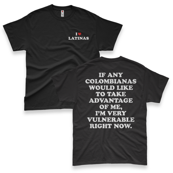 'I'm Very Vulnerable' *Colombianas Version* Men's T-Shirt - Black - Premium Heavy Weight Cotton