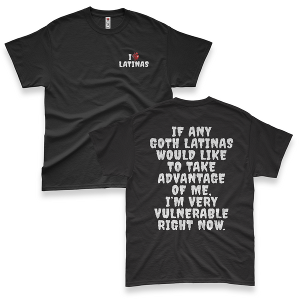 'I'm Very Vulnerable' *Goth Latinas Version* Men's T-Shirt - Black - Premium Heavy Weight Cotton