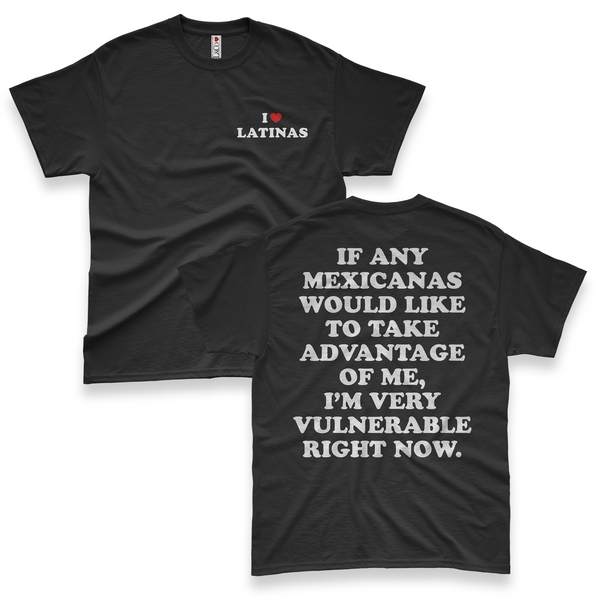 'I'm Very Vulnerable' *Mexicanas Version* Men's T-Shirt - Black - Premium Heavy Weight Cotton