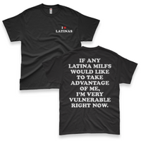 'I'm Very Vulnerable' *Latina Milfs Version* Men's T-Shirt - Black - Premium Heavy Weight Cotton