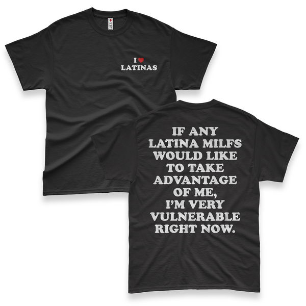 'I'm Very Vulnerable' *Latina Milfs Version* Men's T-Shirt - Black - Premium Heavy Weight Cotton
