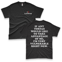 'I'm Very Vulnerable' *Tortas Version* Men's T-Shirt - Black - Premium Heavy Weight Cotton