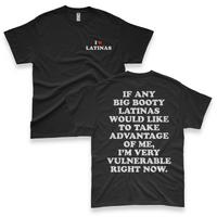 'I'm Very Vulnerable' *Big Booty Latinas Version* Men's T-Shirt - Black - Premium Heavy Weight Cotton