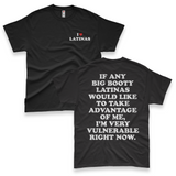 'I'm Very Vulnerable' *Big Booty Latinas Version* Men's T-Shirt - Black - Premium Heavy Weight Cotton