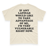 'I'm Very Vulnerable' *Latinas Version* Men's T-Shirt - Ivory - Premium Heavy Weight Cotton