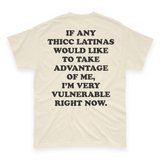 'I'm Very Vulnerable' *Thicc Latinas Version* Men's T-Shirt - Ivory - Premium Heavy Weight Cotton