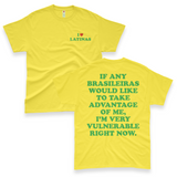 'I'm Very Vulnerable' *Brasilieras Version* Men's T-Shirt - Yellow - Premium Heavy Weight Cotton