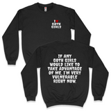 'I'm Very Vulnerable' *Goth Girls* Spooky Season Sweatshirt - Black - Premium Brushed Fleece
