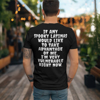 'I'm Very Vulnerable' *Spooky Latinas Version* Men's T-Shirt - Black - Premium Heavy Weight Cotton
