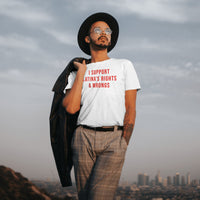 'I Support Latina's Rights & Wrongs' Men's T-Shirt - White - Premium Heavy Weight Cotton