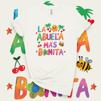'La Abuela Mas Bonita' Karol G Font T-Shirt - Ivory - Premium Ring-Spun Cotton