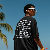 'I'm Very Vulnerable' *Latina Milfs Version* Men's T-Shirt - Black - Premium Heavy Weight Cotton