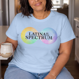'Latina On The Spectrum' Logo T-Shirt - Light Blue - Premium Cotton