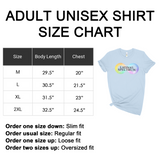 'Latina On The Spectrum' Logo T-Shirt - Light Blue - Premium Cotton