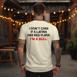 'I Don't Care If A Latina Has Red Flags. I'm A Bull.' Men's T-Shirt - Sand - Premium Cotton