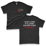 'I Don't Care If A Latina Has Red Flags. I'm A Bull.' Men's T-Shirt - Black - Premium Cotton