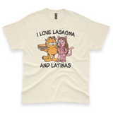 'I love Lasagna And Latinas' Unisex T-Shirt - Ivory - Premium Cotton