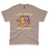'I love Lasagna And Latinas' Unisex T-Shirt - Mocha - Premium Cotton