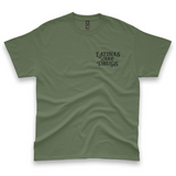 'Latinas Are Drugs' Unisex T-Shirt - Military Green - Premium Cotton