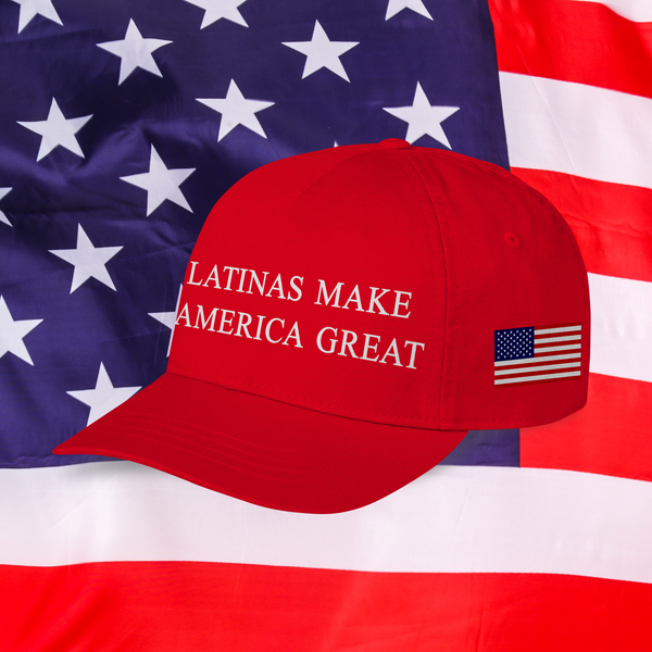 'Latinas Make America Great' Unisex Presidential Dad Hat - Red - Premium Chino Twill