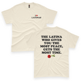 'The Latina Who Gives You The Most Peace Gets The Most Time' Men's T-Shirt - Ivory - Premium Heavy Weight Cotton