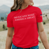 'Mexicans Make America Great' T-Shirt - Red - Premium Ring-Spun Cotton