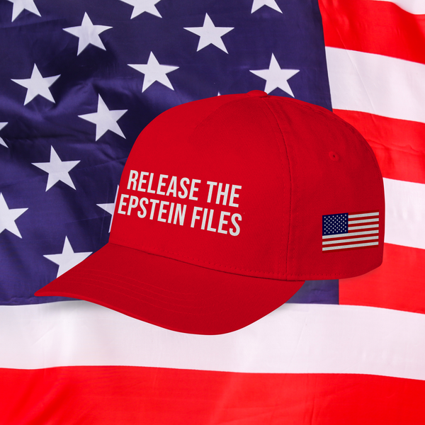 'Release The Epstein Files' Unisex Presidential Dad Hat - Red - Premium Chino Twill