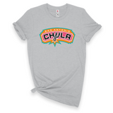 'San Antonio Chula' T-Shirt - Logo Color #2 - Grey - Premium Cotton