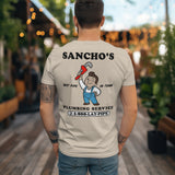 'Sancho's Plumbing Service' Men's T-Shirt - Sand - Premium Heavy Weight Cotton