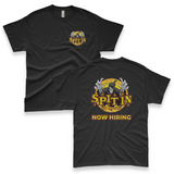 'Spit In My Mouth: Now Hiring' Spooky Season Men's T-Shirt - Black - Premium Cotton