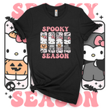 'Hello Spooky Season' T-Shirt - Pink/Black - Premium Cotton