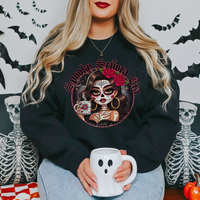 'Spooky Senora Era' Crewneck - Black - Premium Brushed Fleece Cotton Blend