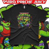 'Puro Pinche Juicy Tortas' Parody Unisex T-Shirt - Black - Premium Heavy Weight Cotton