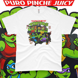 'Puro Pinche Juicy Tortas' Parody Unisex T-Shirt - White - Premium Heavy Weight Cotton