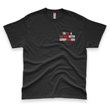 'Treat A Latina With Compassion' Hidden Message Men's T-Shirt - Black - Premium Cotton